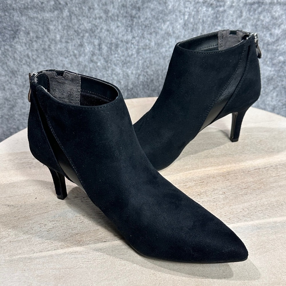 LifeStride Sparrow Ankle Boots Womens 6 Black Pointed Toe New